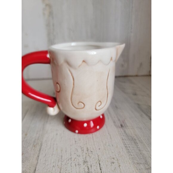Santa face creamer ceramic Xmas decor figure home kitchen coffee - Picture 4 of 7